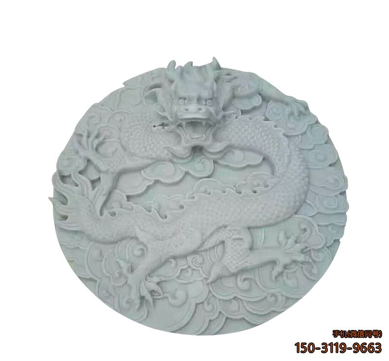 浮雕龍壁畫_公園漢白玉建筑構(gòu)件雕塑