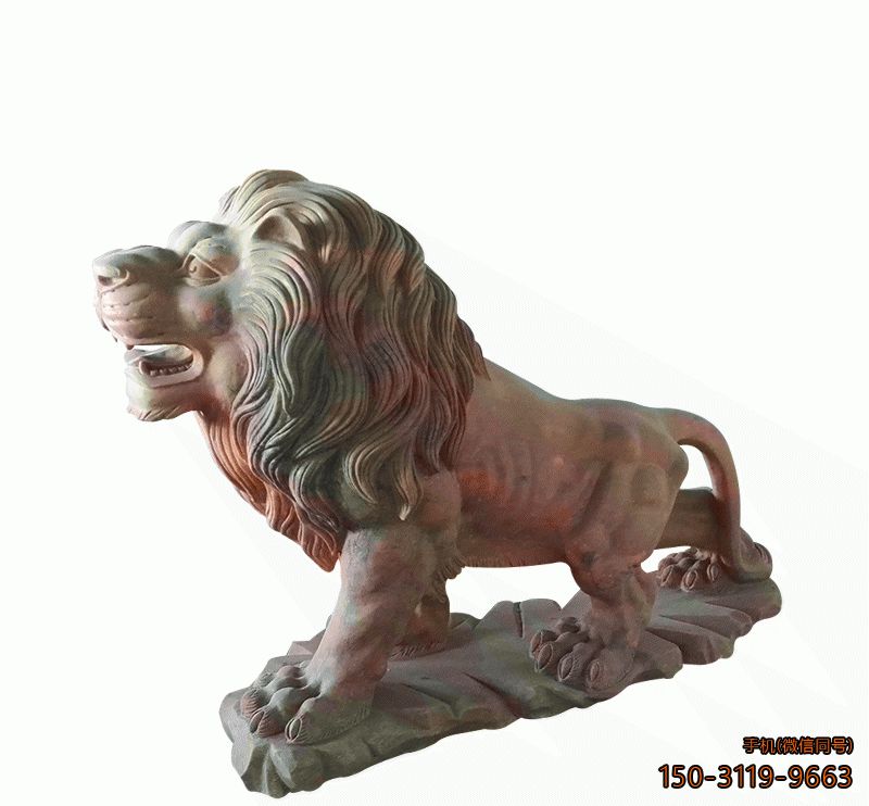 石雕西洋獅_廣場動(dòng)物獅子景觀雕塑