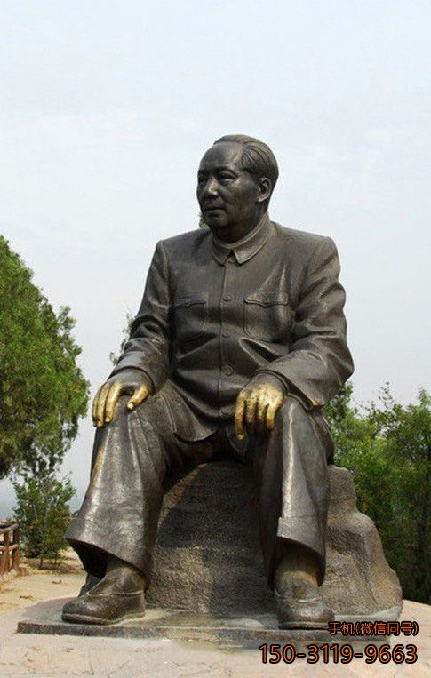 毛主席城市廣場(chǎng)鑄銅雕像雕塑