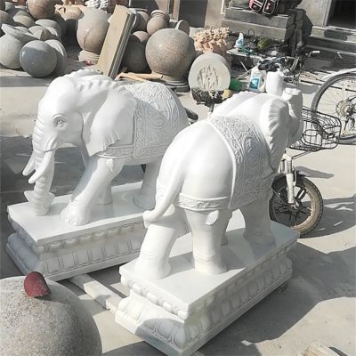 漢白玉門口大象雕塑動(dòng)物石雕有什么寓意？