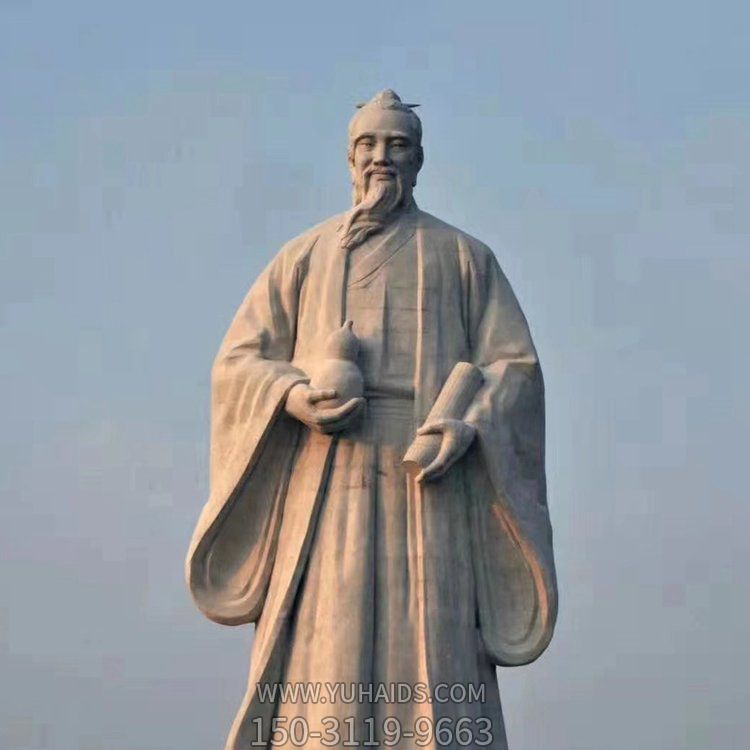 戶外大型石雕名人，古人著名醫(yī)學(xué)家名醫(yī)塑像雕塑