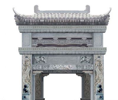 景區(qū)古建筑斗拱單門(mén)浮雕牌坊