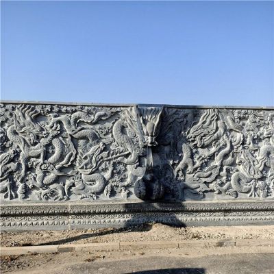 青石九龍壁大型寺廟、廣場(chǎng)影壁墻