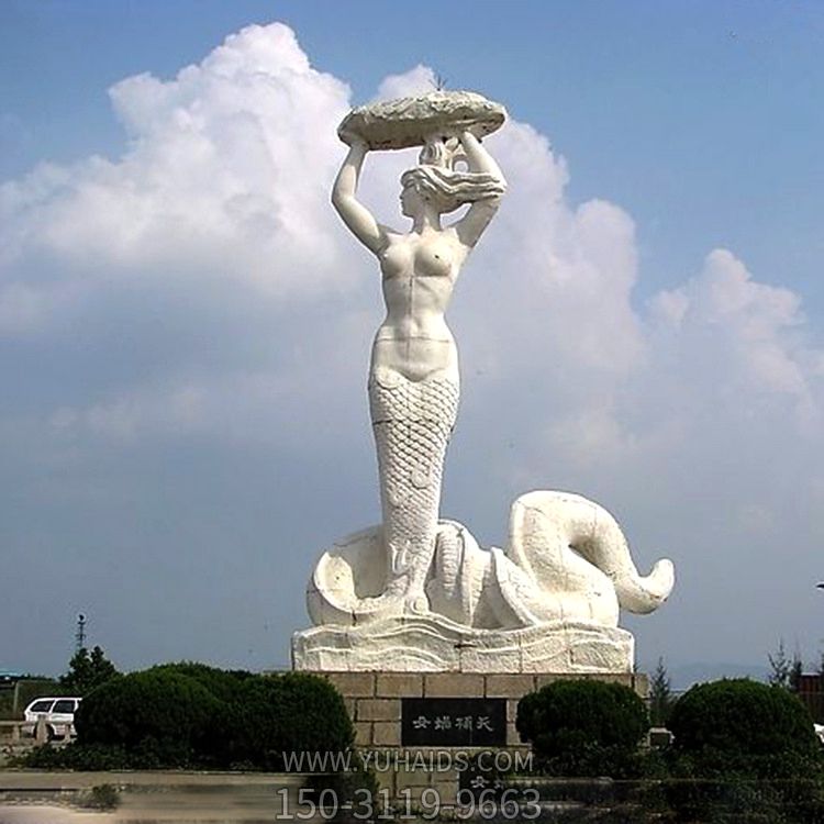 景區(qū)園林創(chuàng)世神女?huà)z補(bǔ)天大理石雕雕塑