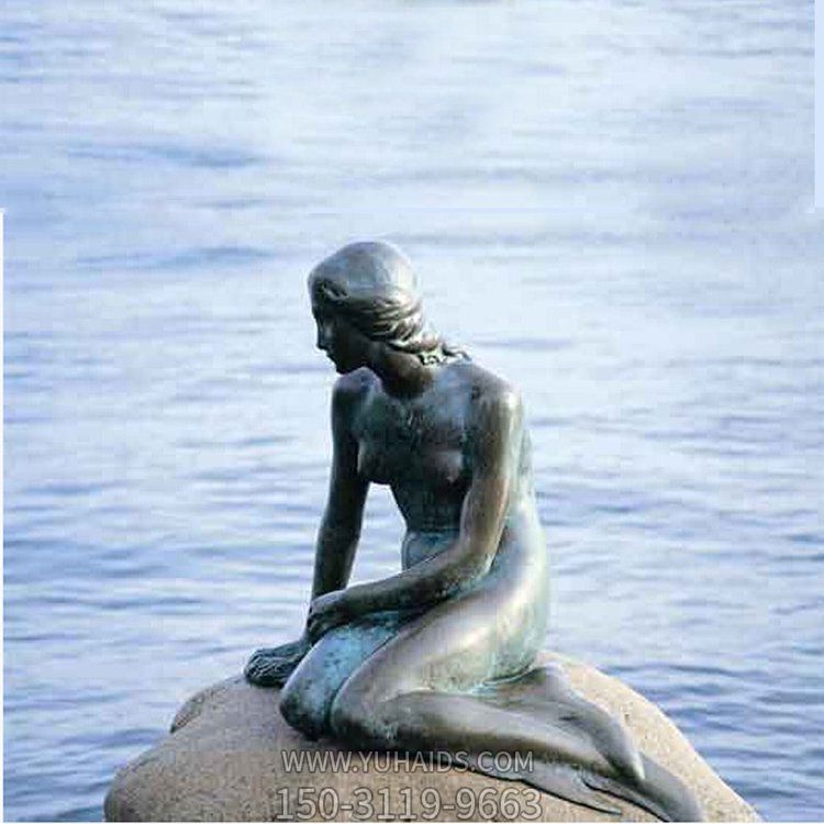 海邊銅雕美人魚(yú)景觀戶外擺件雕塑