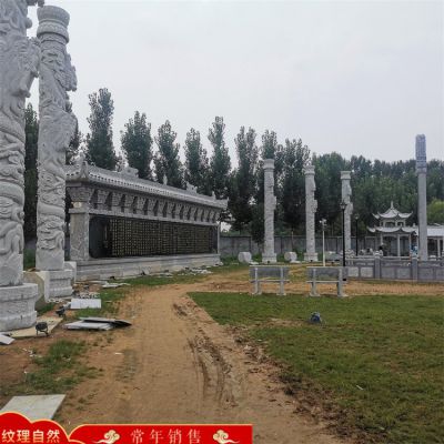 景區(qū)園林石雕龍柱、涼亭、影壁墻，庭院建筑構(gòu)件定制生產(chǎn)