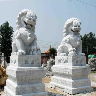 青石石雕工廠(chǎng)企業(yè)鎮(zhèn)宅招財(cái)獅子雕塑