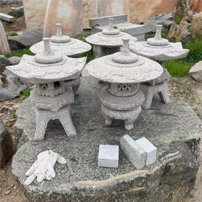 石燈，花崗巖仿古石雕燈