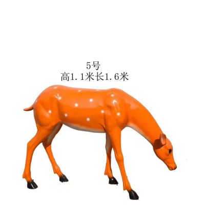 玻璃鋼戶(hù)外園林景觀梅花鹿雕塑