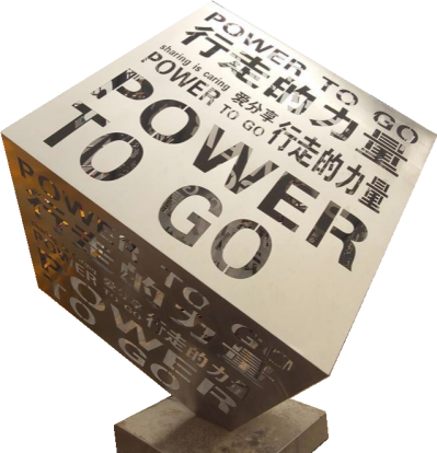 不銹鋼創(chuàng)意立方體，鏤空刻字正方體