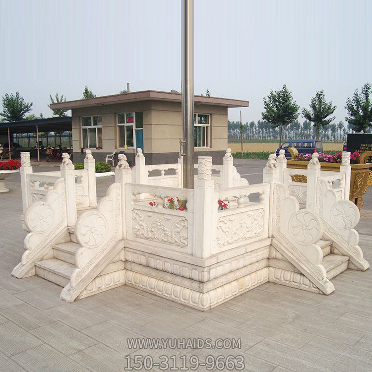 學(xué)校校園芝麻白廣場(chǎng)升旗臺(tái)雕塑