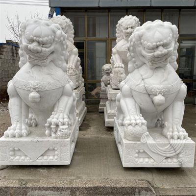 酒店會(huì)所門(mén)口鎮(zhèn)宅招財(cái)大型獅子雕塑