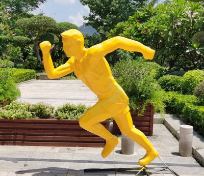 戶外抽象人物運(yùn)動員雕塑大型園林景觀校園體育館瑜伽館裝飾擺件_789