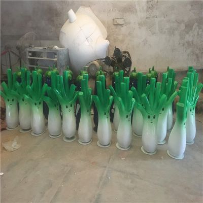 蔥，玻璃鋼卡通蔥雕塑擺件