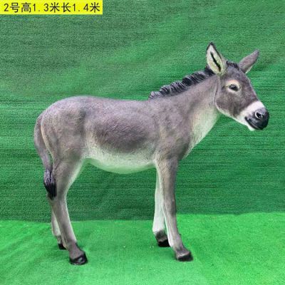 毛驢，玻璃鋼仿真動(dòng)物雕塑