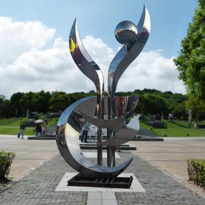 廣場(chǎng)大型不銹鋼創(chuàng)意抽象景觀(guān)擺件