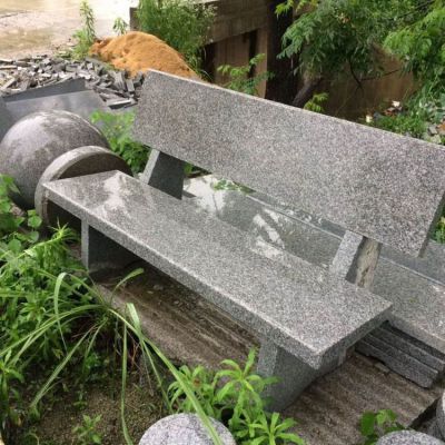 花崗巖石椅子，公園園林露天椅子