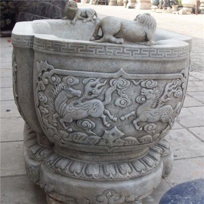 青石石雕戶(hù)外景觀園林浮雕擺件