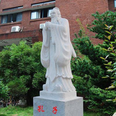 校園孔子像，漢白玉大理石石刻孔子