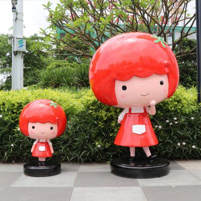 玻璃鋼卡通人偶，可愛(ài)的小女生形象