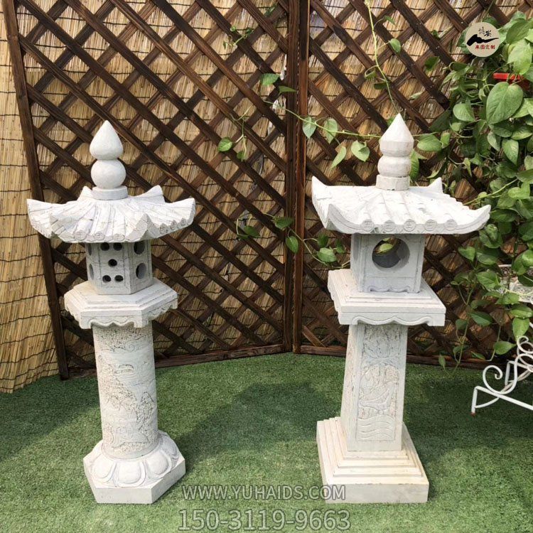 仿古石雕，庭院照明燈籠雕塑