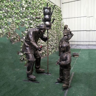 糖葫蘆，民俗生活情景雕塑