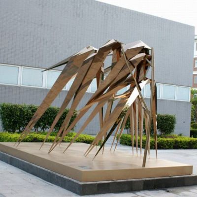 園林廣場(chǎng)不銹鋼戶(hù)外大型抽象創(chuàng)意景觀雕塑