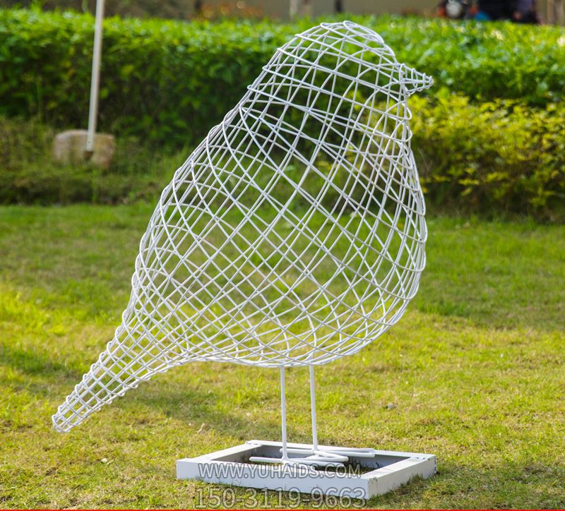 公園不銹鋼鏤空創(chuàng)意戶外大型小鳥(niǎo)雕塑