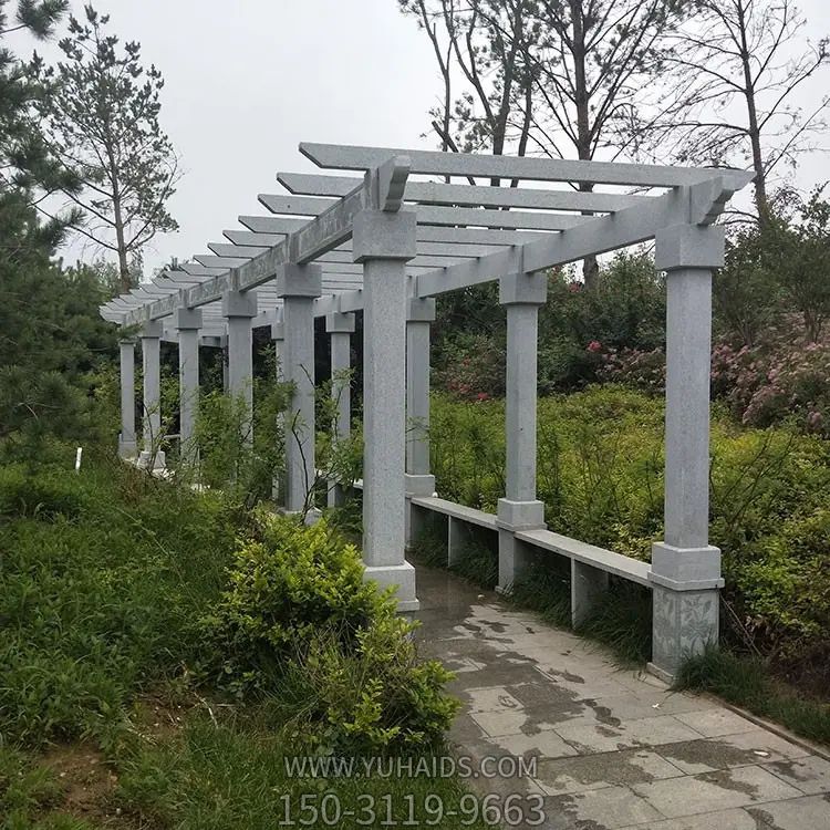 大理石花架，公園過道花架子雕塑