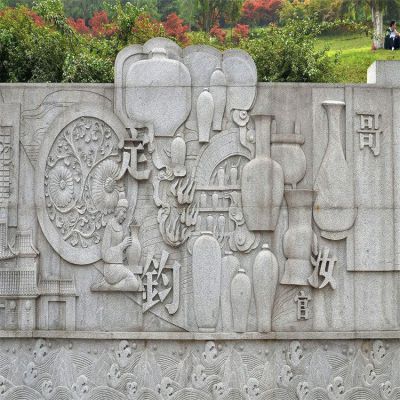 中國(guó)瓷器主題浮雕，石刻壁畫(huà)