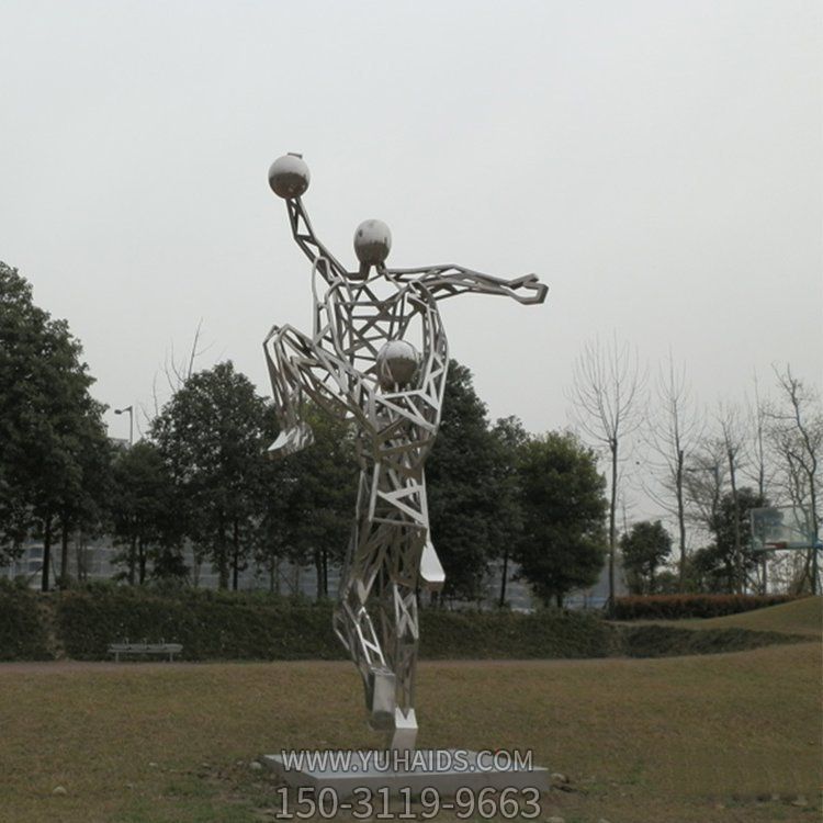 廣場(chǎng)不銹鋼鏤空運(yùn)動(dòng)抽象人物景觀擺件