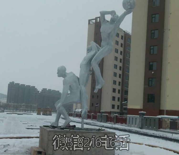 廣場(chǎng)景觀(guān)擺件不銹鋼抽象打籃球的運(yùn)動(dòng)人物雕塑