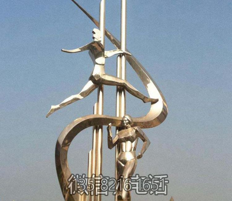 創(chuàng)意景觀不銹鋼鏡面體育競(jìng)技運(yùn)動(dòng)跑步人物雕塑