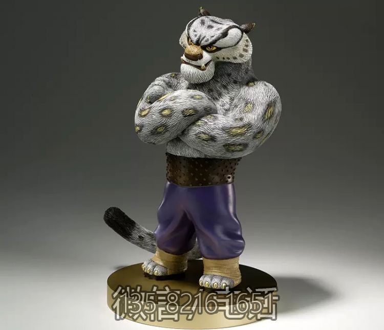 玻璃鋼仿真動(dòng)物景觀商場(chǎng)電影院動(dòng)物景觀小品擺件悍嬌虎雕塑