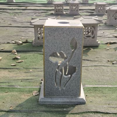 大理石仿古照明太陽(yáng)能石燈酒店園林戶外草坪地?zé)魯[件