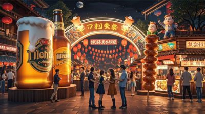 啤酒烤串發(fā)光門(mén)頭雕塑