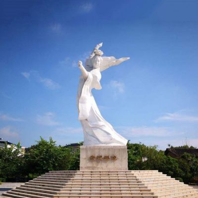 中國(guó)古代四大美女之一廣場(chǎng)大型漢白玉石雕楊貴妃雕塑