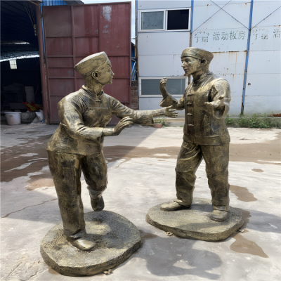 仿銅玻璃鋼少數(shù)民族音樂(lè)主題雕塑