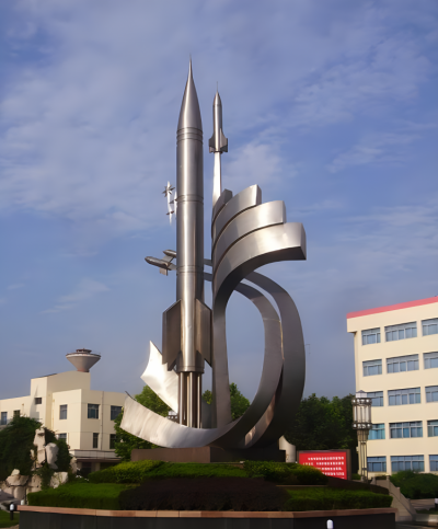 火箭、飛機(jī)，科技之星不銹鋼景觀雕塑