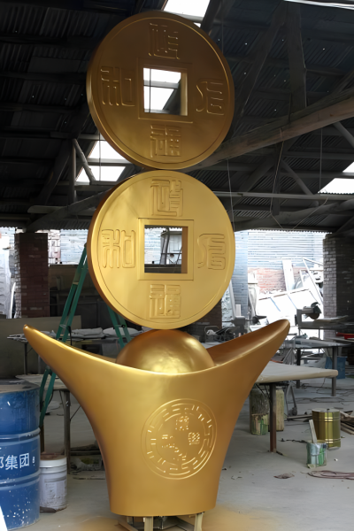 玻璃鋼元寶、銅錢(qián)招財(cái)擺件