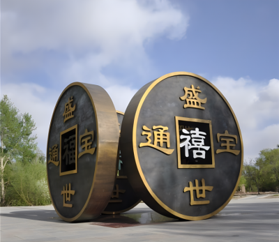 銅錢(qián)雕塑