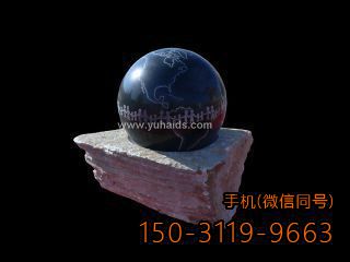 單層紅色、黑色大理石風水球