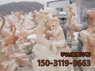 猴子、羊、鹿、仙鶴多種草坪動物雕塑